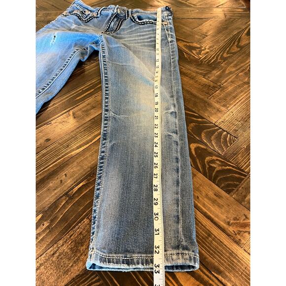 Miss Me Boyfriend Jeans Women 27 Thick Stitch Y2K Grunge Western Cowgirl Aztec - Picture 8 of 12